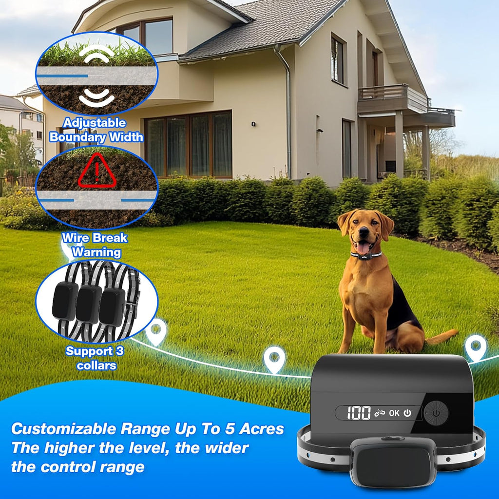 Electric Fence for Dogs,2026 Underground Dog Fence System for 3 Dogs
