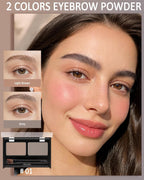 Eyebrow Powder for Women, Light Brown Grey Eye Brow Tinting Palette Kit