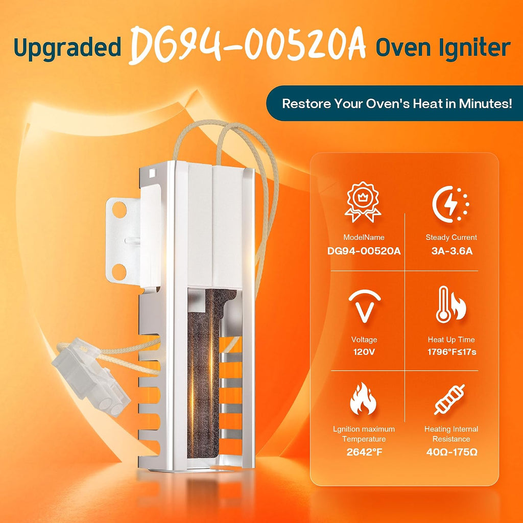 Upgraded DG94-00520A Igniter Replacement for Samsung Gas Oven