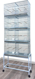 Lot-4 NO Rust Stainless Galvanized Zinc Stackable Breeder Bird Flight Cage Side Breeding Nest Door with Removable