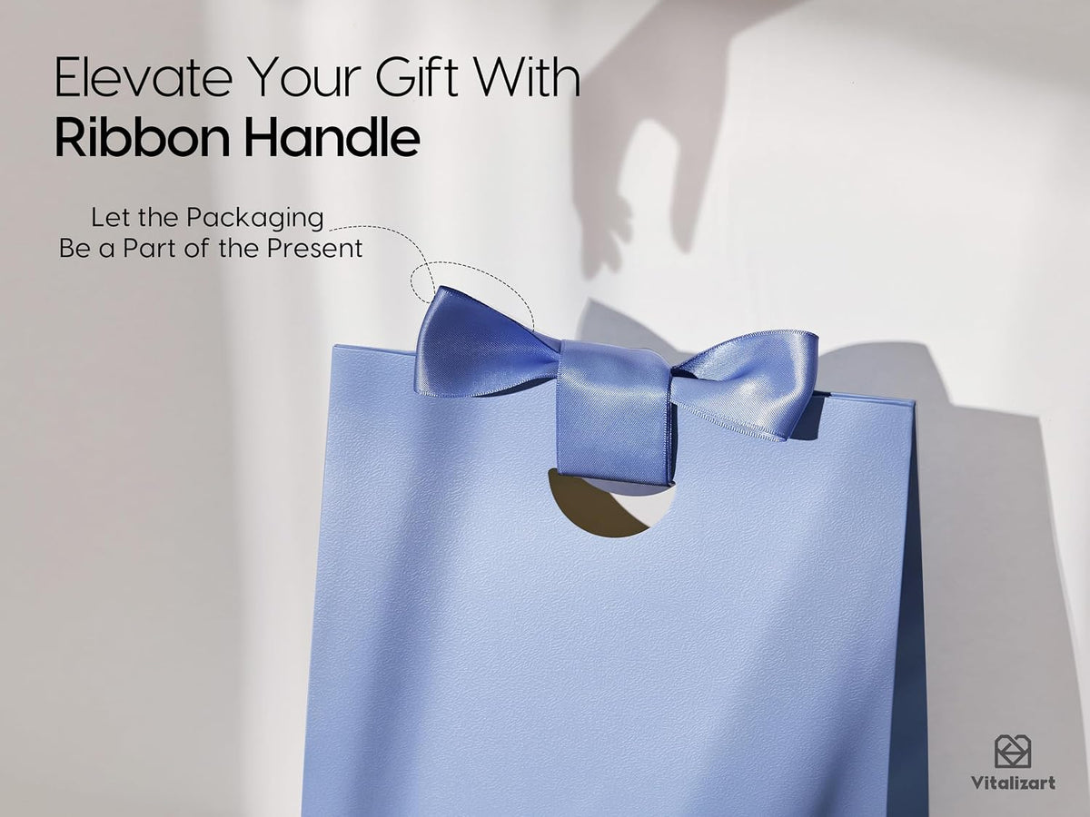 Paper Gift Bags With Ribbon Handles Medium Assorted Bulk Pack