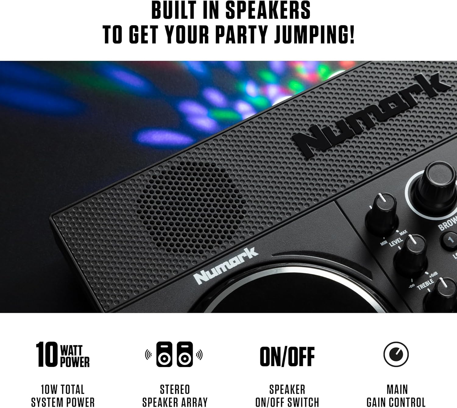 Party Mix Live DJ Controller and ALTO TX408 Powered PA Speakers Pair for Live Music, DJ sets, Events, Music production