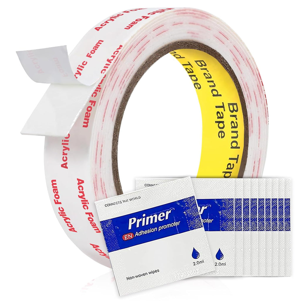 Heavy Duty Removable Double Sided Tape, 1 Inch x 9.85 Feet