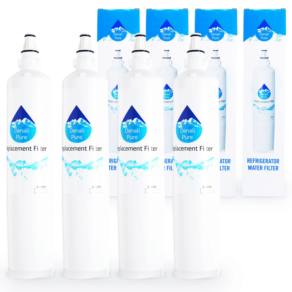 4-Pack Replacement for LG LMX25981ST Refrigerator Water Filter