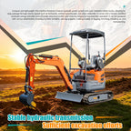 Mini Tracked Excavator, Equipped with a Pilot-Operated System, Is Suitable for Excavation and Bulldozing Projects in