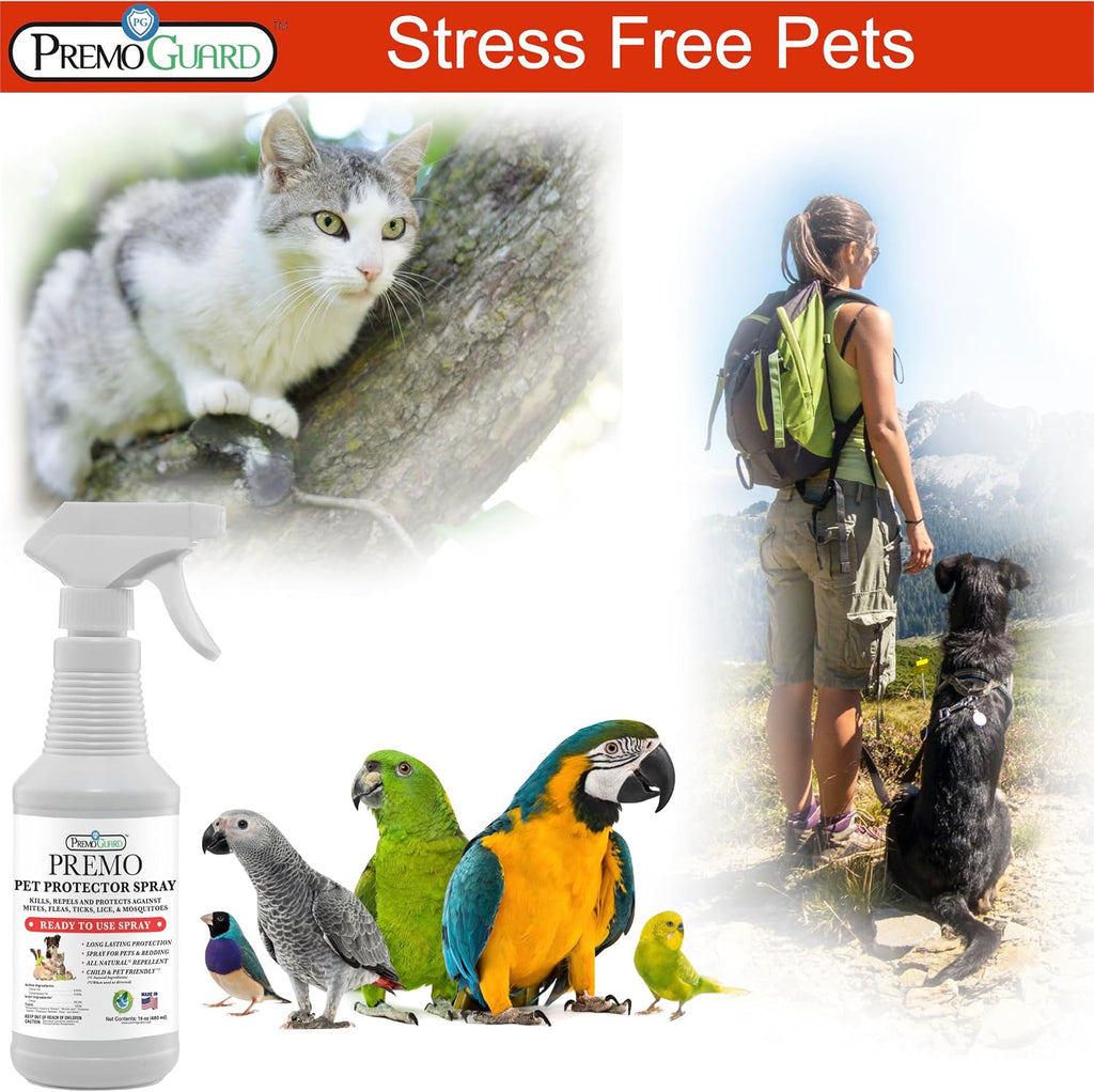 Pet Protector Spray, Kills Mites, Fleas, and Ticks - 16 oz