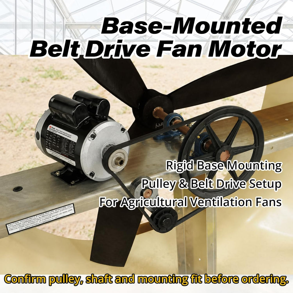 1 HP Farm Duty Electric Motor, 1725 RPM, 115/230V, 56 Frame, Fan Motor