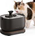 Cat Water Fountain Stainless Steel Tray, App Monitoring Cat Fountain Indoor, 2.5L/84oz Dockstream Pet Water Fountain