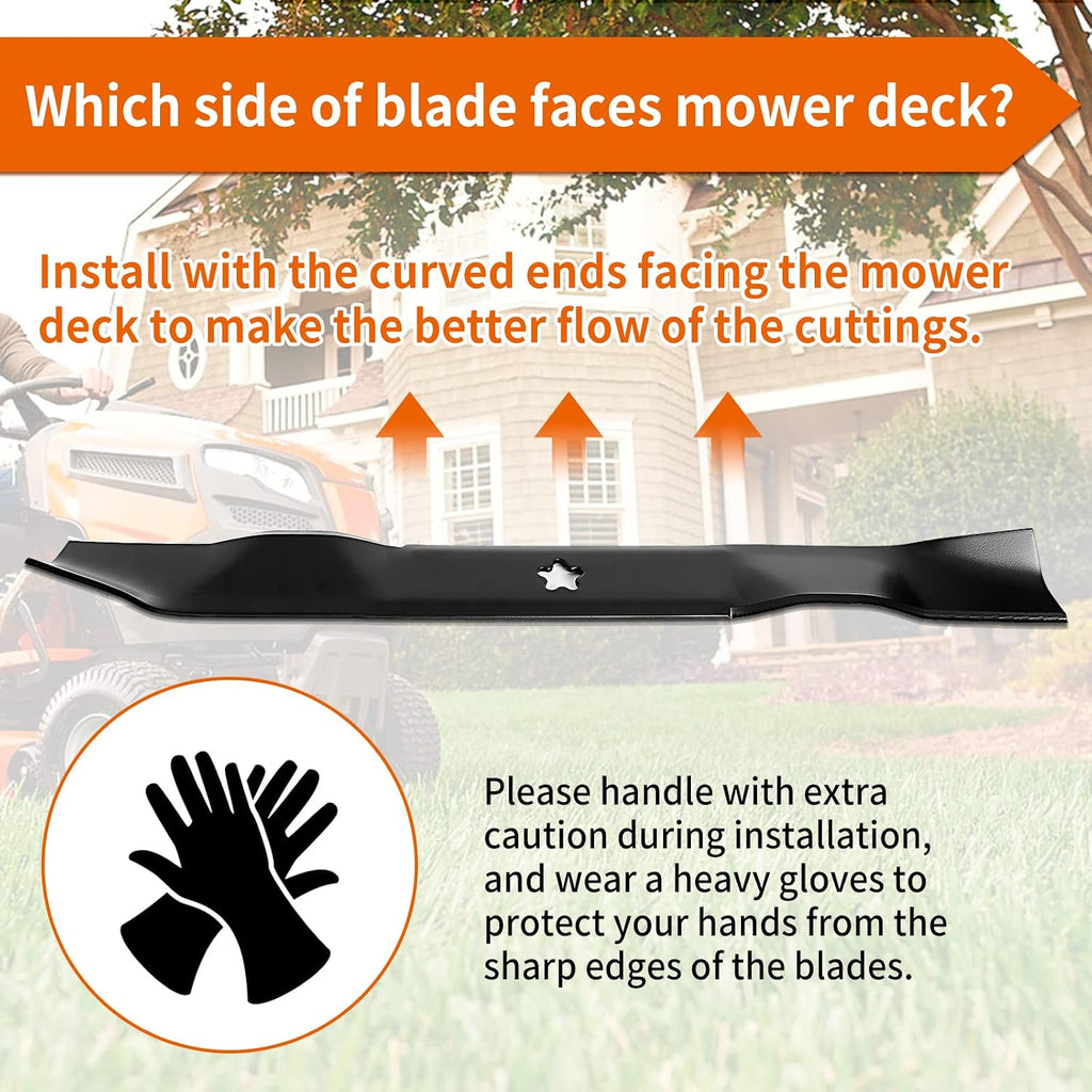134149 Mower Blades Fit for Craftsman Hu sqvarna Poulan Pro 42" Deck, 21" Mulching Blades for Craftsman LT2000 LT1000