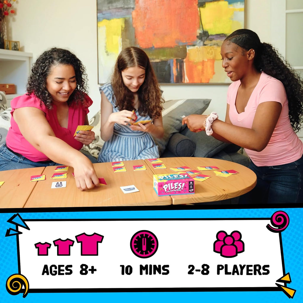 Piles – Card Games – Family Games – for Kids 8 and Up – for Adults – Family Game Night – Travel & Memory Game – Party