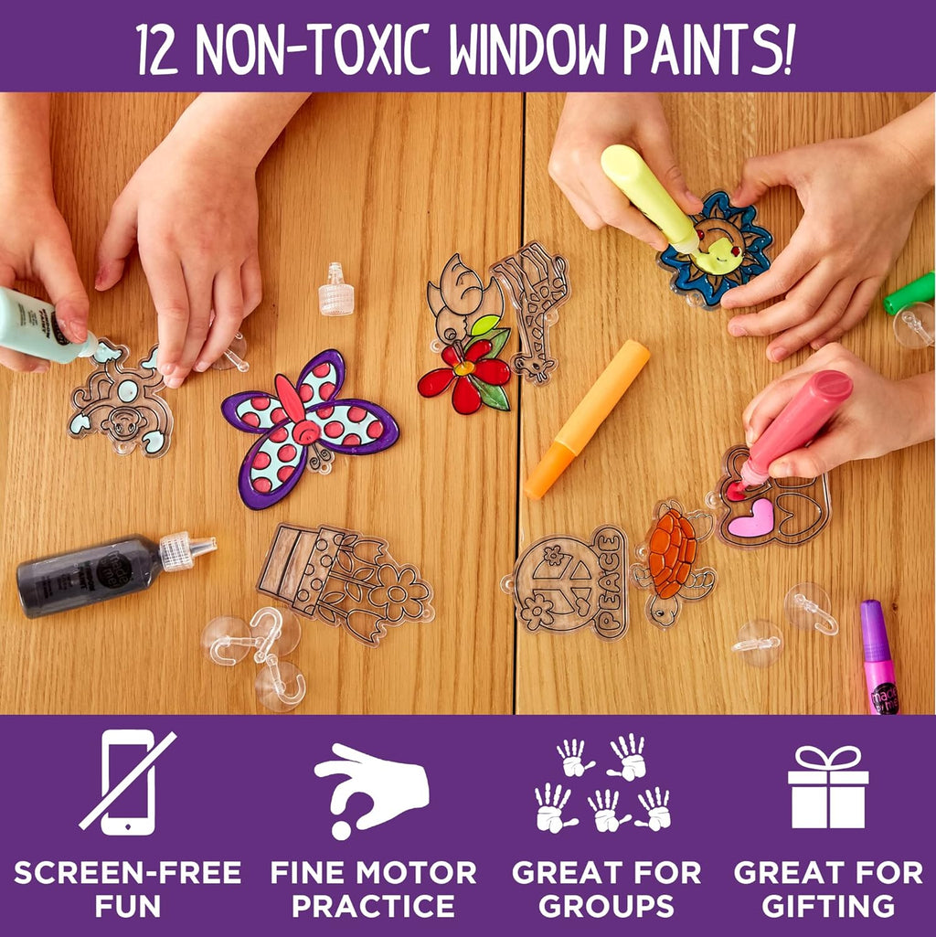 Create Your Own Window Art, Paint Your Own Suncatchers, DIY Arts & Crafts Idea, Craft Kits for Kids, Crafts for Kids
