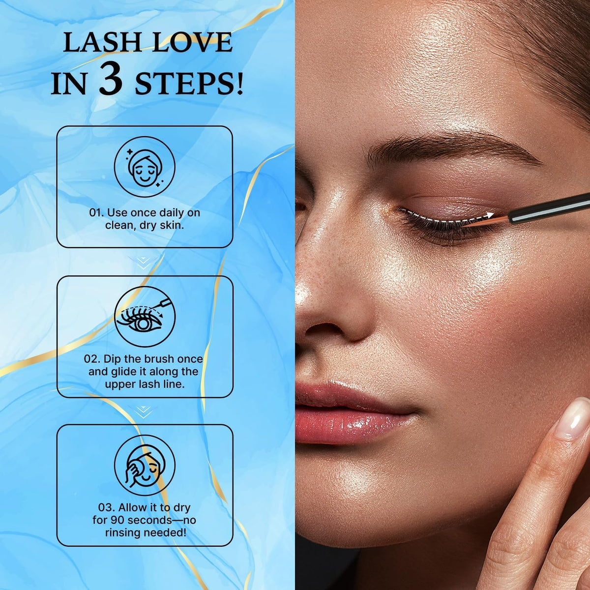 Lash Serum for Eyelash Growth: 5mL Eyelash Growth Serum with Advanced Formula to Boost Longer Fuller and Thicker