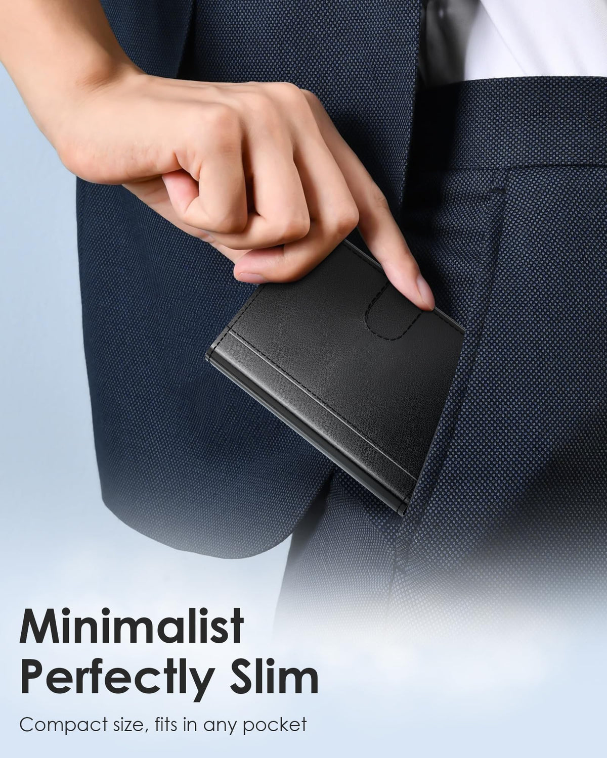 Minimalist Wallet for Men - RFID Blocking [Smart & Practical] Trifold Slim