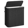 Bamboo Laundry Hamper with Lid, 39.6-Gallons, with Handles