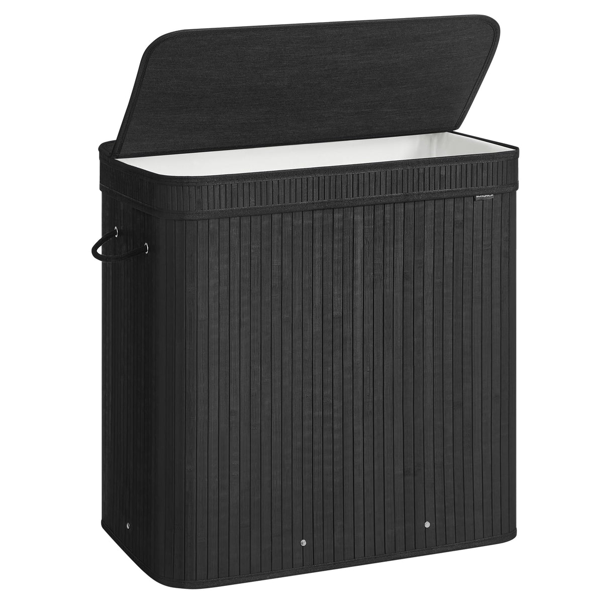Bamboo Laundry Hamper with Lid, 39.6-Gallons, with Handles