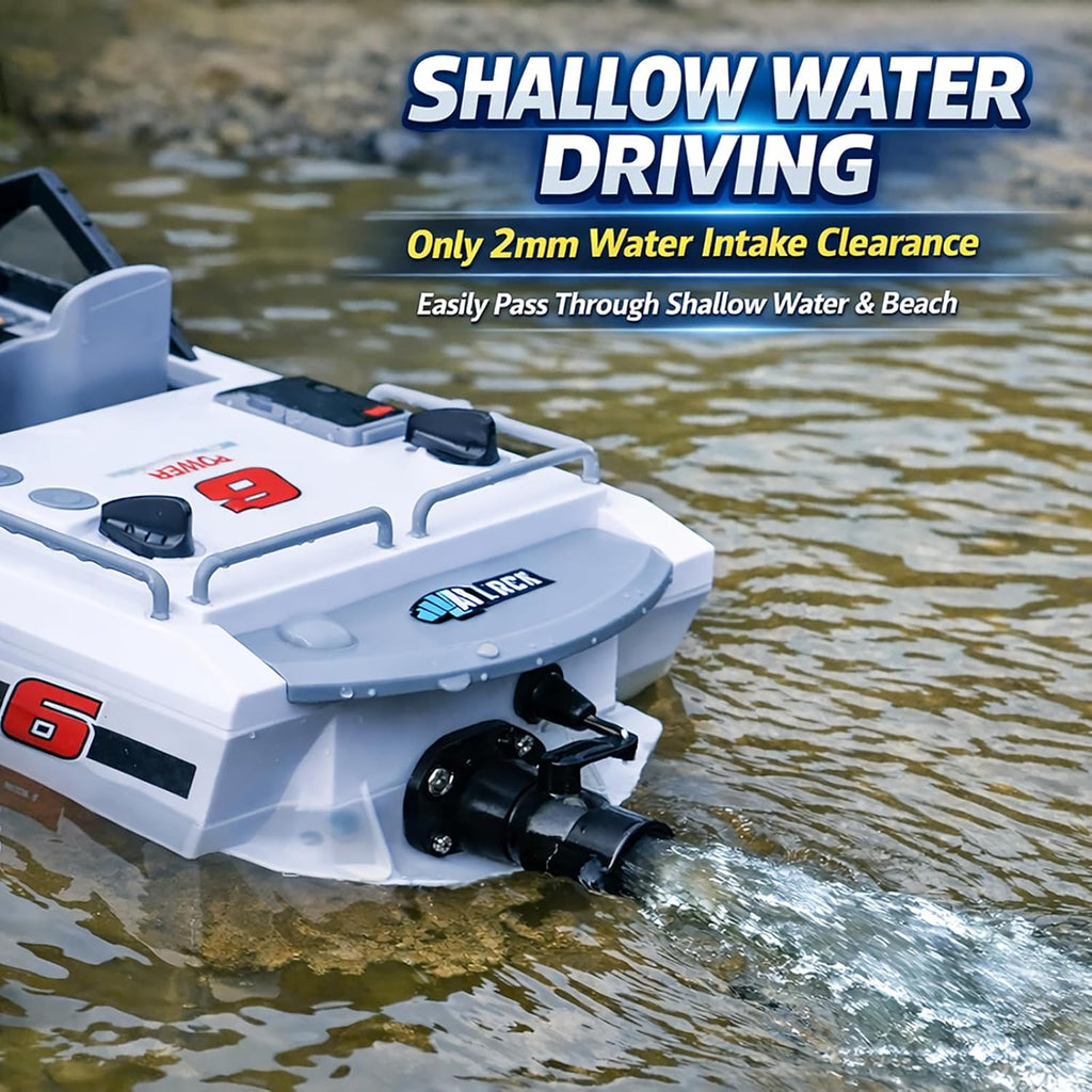 Small Jet Propulsion RC Boat with Brushless Motor for Beginner & Kid | Mini Yacht-Style, Remote Control Boat for Kid
