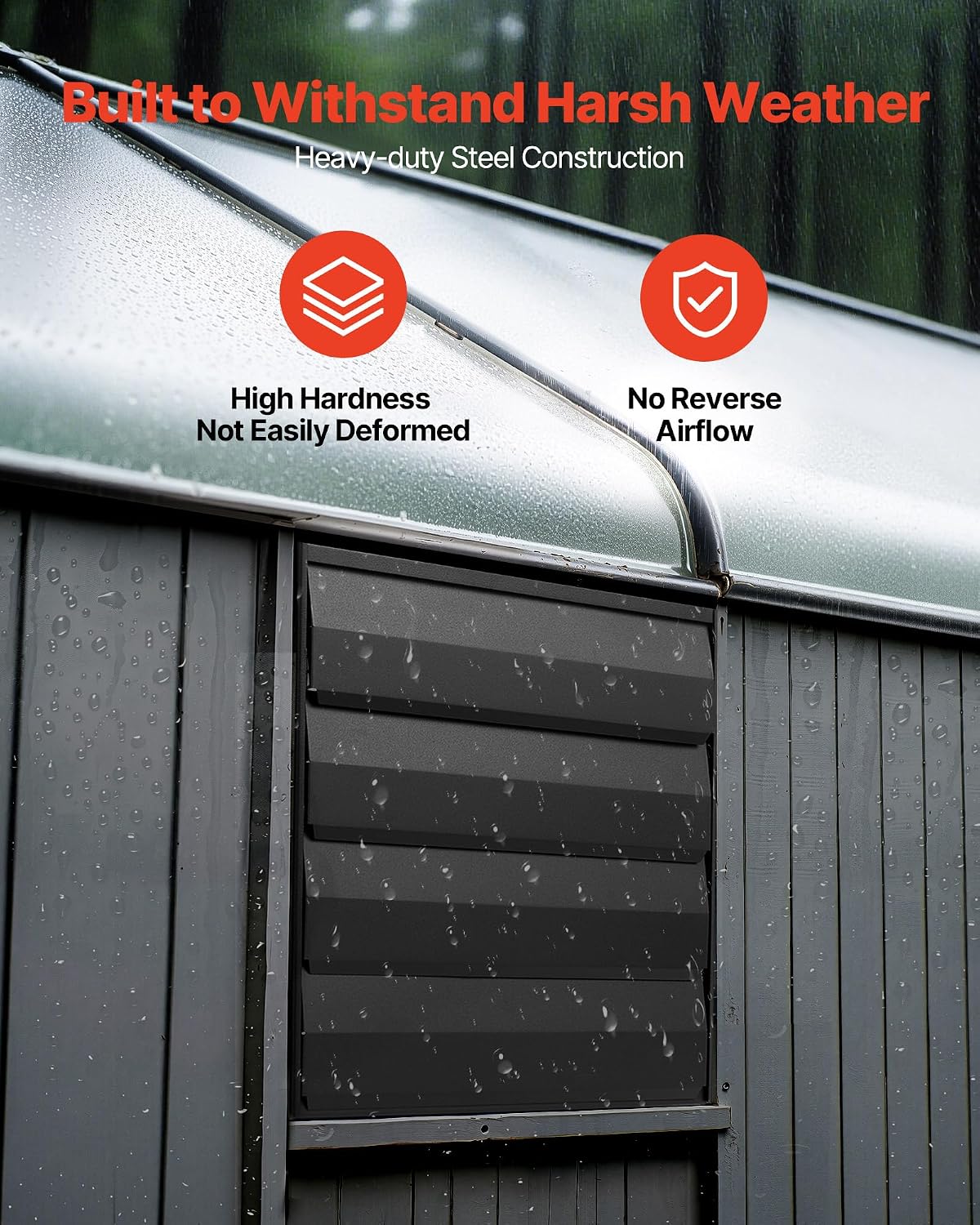 VEVOR 14 inch Exhaust Fan, Wall Mounted Attic Fan with Variable Speed, Temperature & Humidity Controller, 2000 CFM, Automatic Shutter