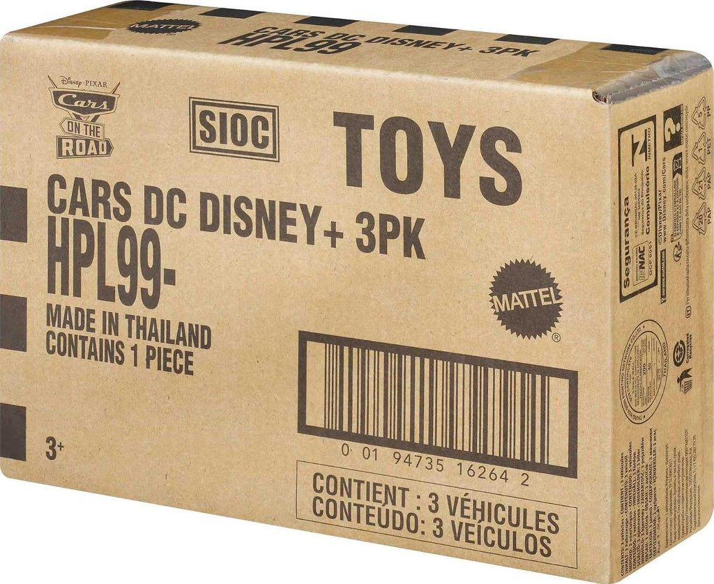 Disney Pixar Cars Mini Racers 3-Pack of Small Die-Cast Toy Cars & Trucks Inspired by Favorite Characters (Styles May