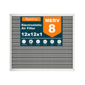 12x12x1 Reusable Air Filter, Washable, MERV 8, Permanent Electrostatic Air Filter, Lasts a Lifetime, Breathe Safely
