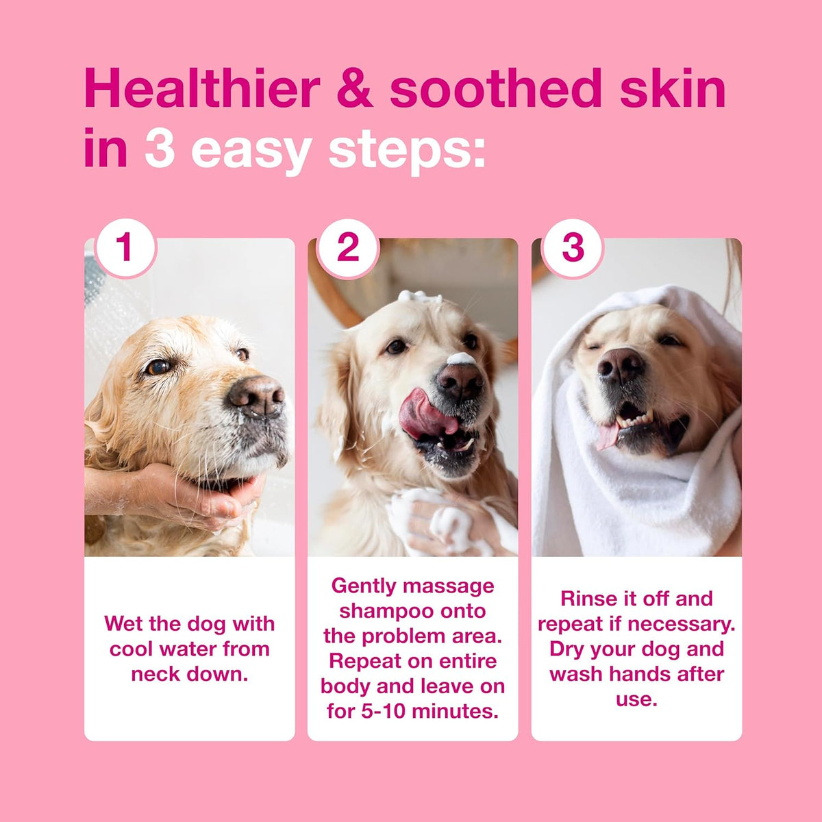 S3 Calm Dog Shampoo for Itchy Skin Relief, Dog Shampoo for Allergies and Itching, Soothes Itchy, Irritated or
