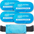 Reusable Gel Ice Packs for Injuries, Hot and Cold Compression Wrap 4 Pack