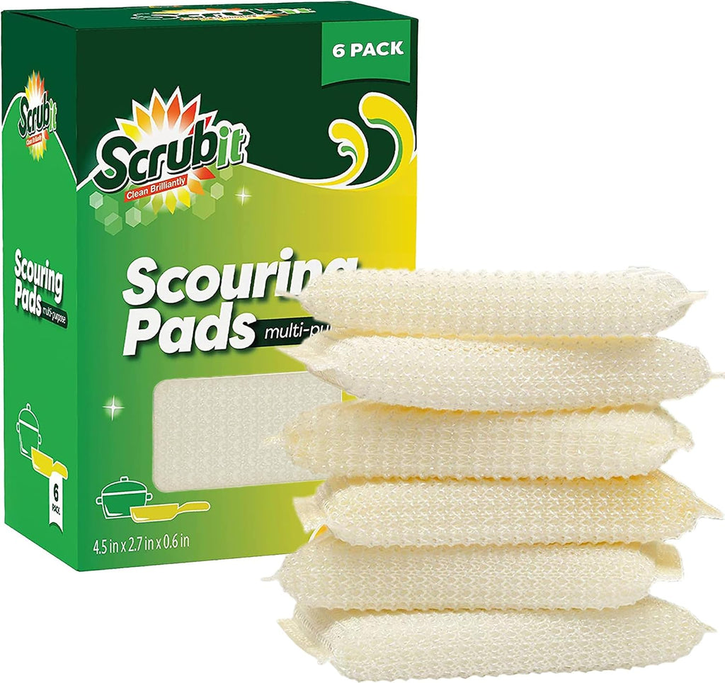 Multi-Purpose Scouring Pad by Scrub-It - Non-Scratch Cleaning Dobie Pads for Pots, Pans, Dishes, Utensils & Non-Stick