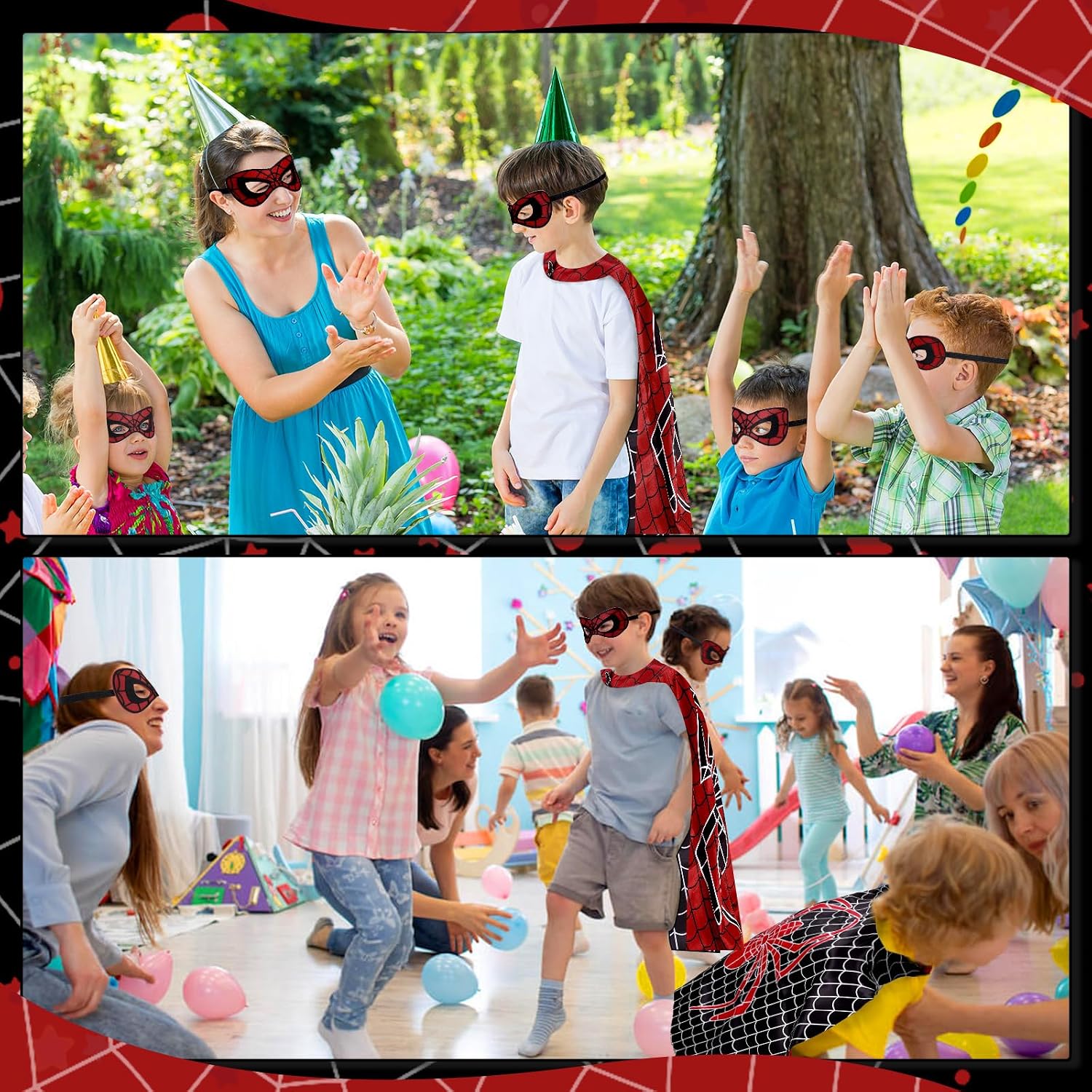 Superhero Capes for Kids,Hero Capes and Masks Fit for 4-12years old boy and girls Dress up and Holiday Costumes.