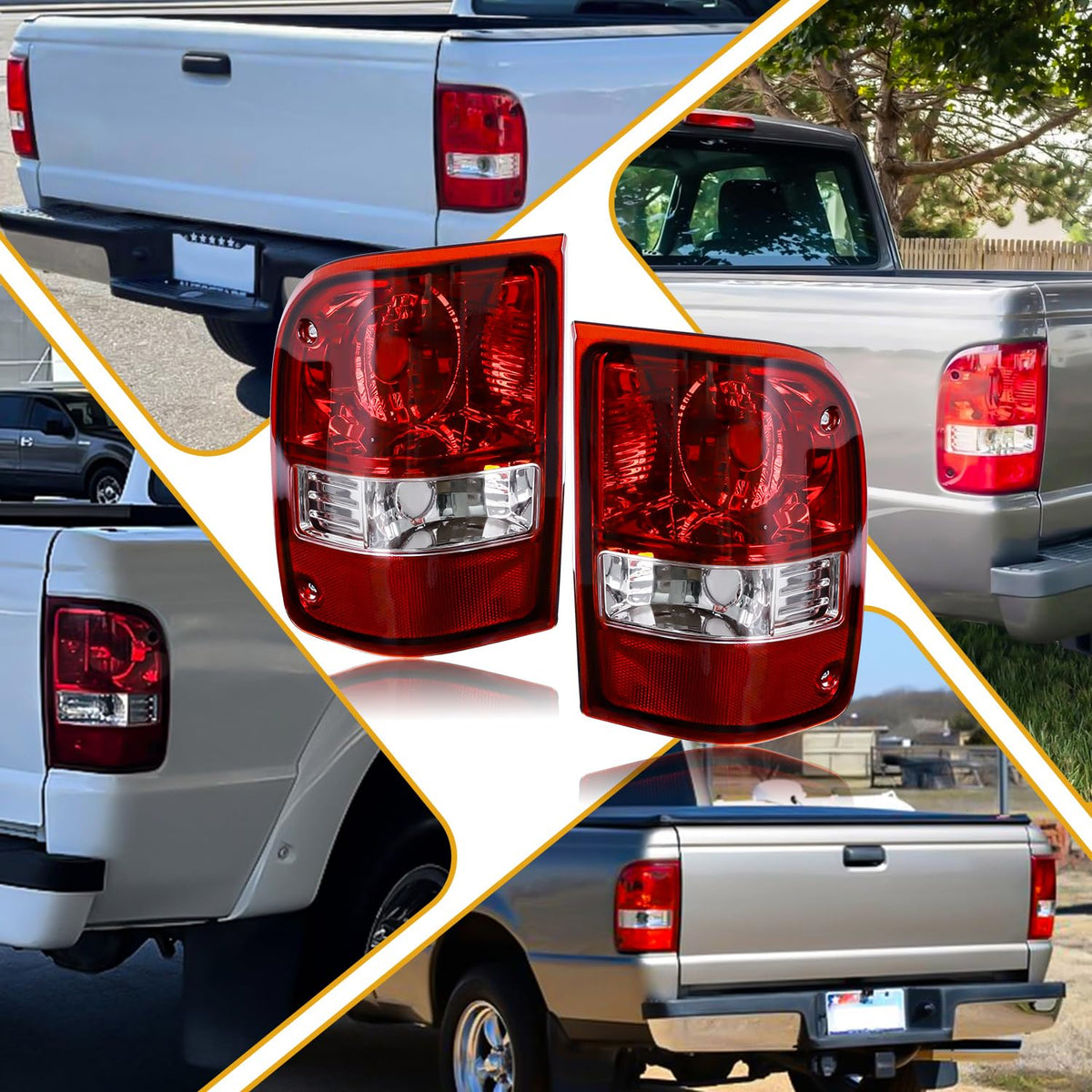 Tail Light Assembly Compatible with Ford Ranger 2001-2011 Halogen Type