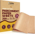 200Pcs 12x16 In Unbleached Parchment Paper for Baking, Precut Parchment Paper Sheets, Heavy Duty Flat Baking Paper