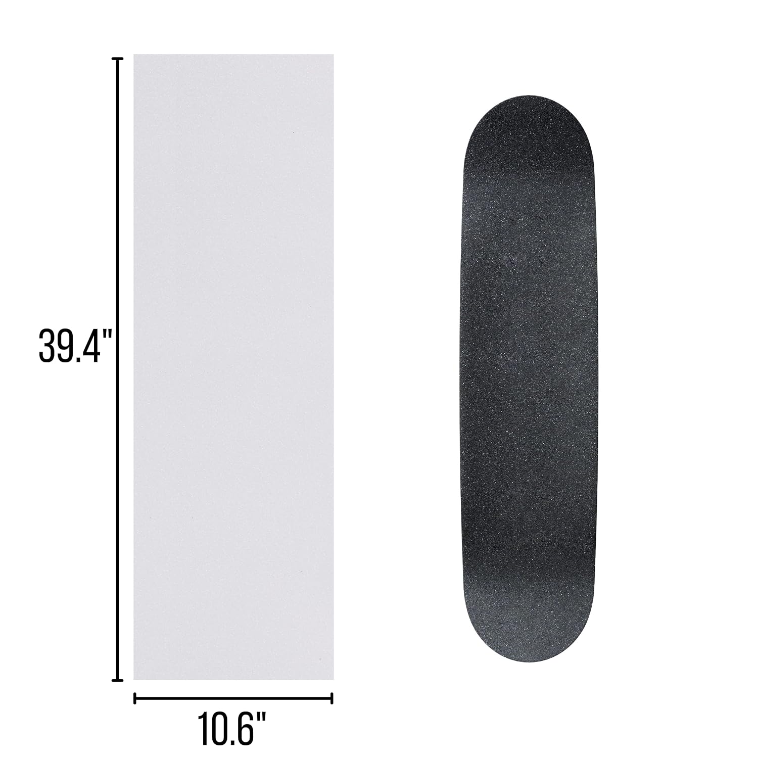 Clear Skateboard Grip Tape, 10.6"x39.4", Tear-Proof | Waterproof Scooter Grip Tape, Longboard Griptape, Sandpaper for