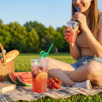 300 Pcs Colorful Flexible Plastic Straws, BPA-Free Disposable Bendy Straws, 10.2" Long and 0.23'' Diameter