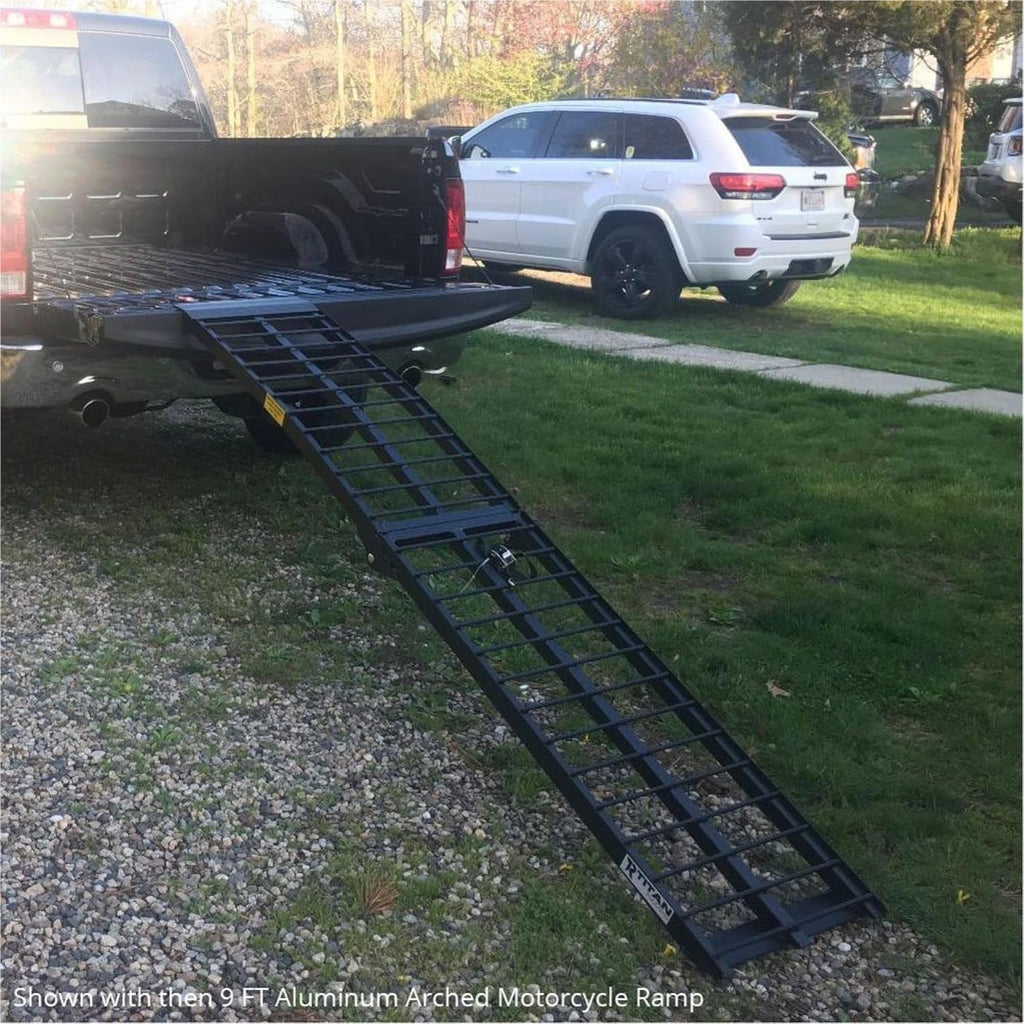Heavy-Duty Extra-Wide Motorcycle Loading Ramp, 800 lb, 10 Ft