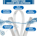 Heavy Duty Woven Cord Flat Rope - 1000ft x ½” Roll - Banding & Pallet Strapping Kit - Includes Virgin Polyester