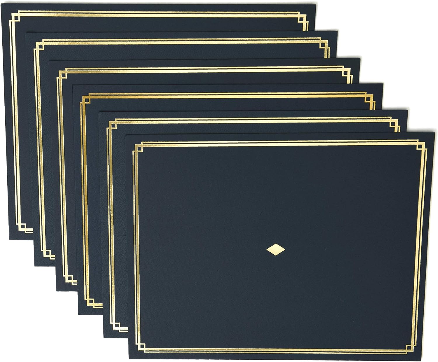 Gold Foil Certificate Paper, Parchment Design, 80lb 8.5” x 11”, 15 Count & Certificate Kit, Includes 6 8.5" x 11"
