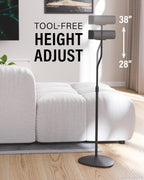 Speaker Stands Pair for Satellite & Bookshelf Speakers up to 3.5lbs – 10” Height Adjustment – Includes L-Shaped