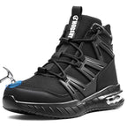 Steel Toe Boots for Men, Cushioned Safety Work Shoes