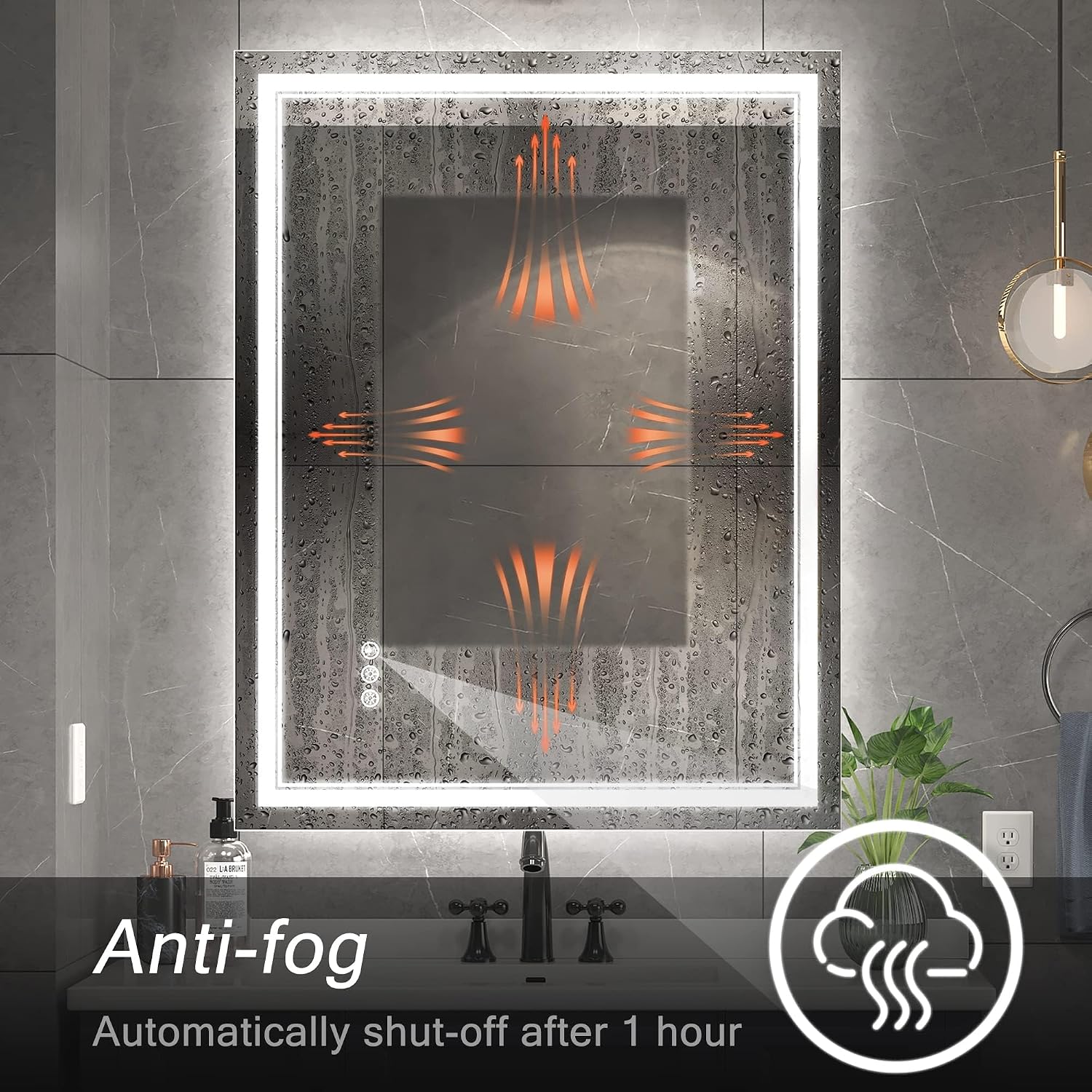 28" x 36" Led Mirror for Bathroom with Front Light and Backlit, Bathroom Mirror with Led Lights, Vanity Mirror with