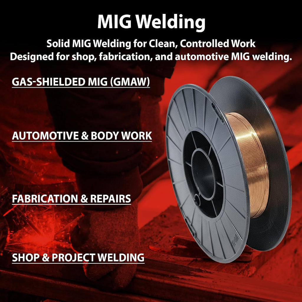 ER70S-6 Solid MIG Welding Wire – .035” – 11 lb Spool