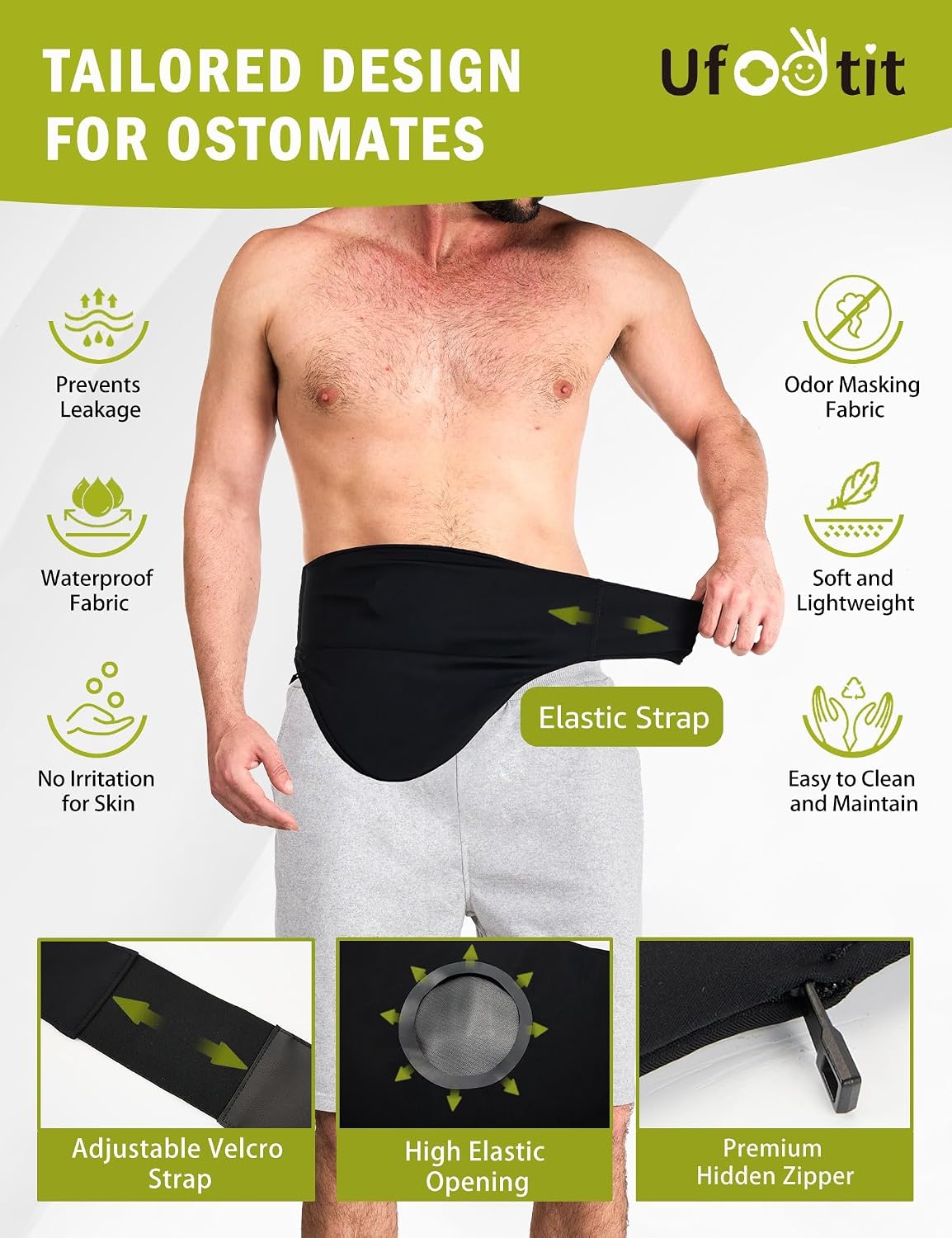 Ostomy Bag Covers, Colostomy Bag Covers for Men and Women to Hold Ostomy Bags,Ostomy Belt for Daily Life and