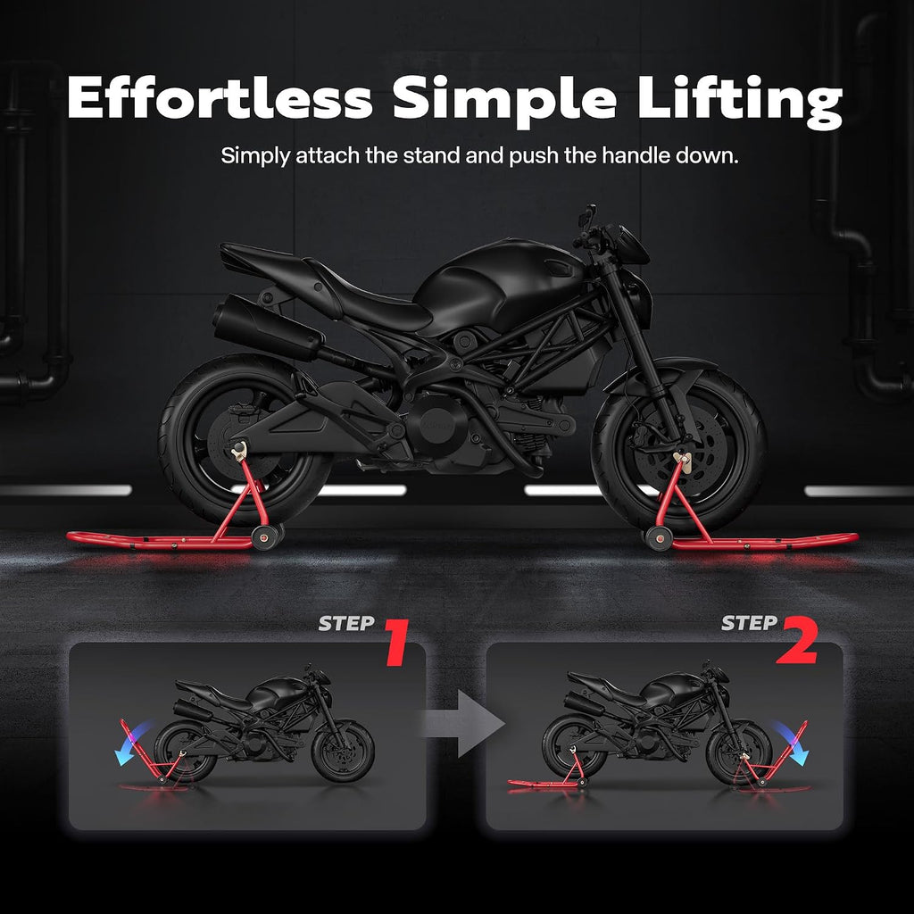 Motorcycle Stands 882 Lbs Capacity, Red