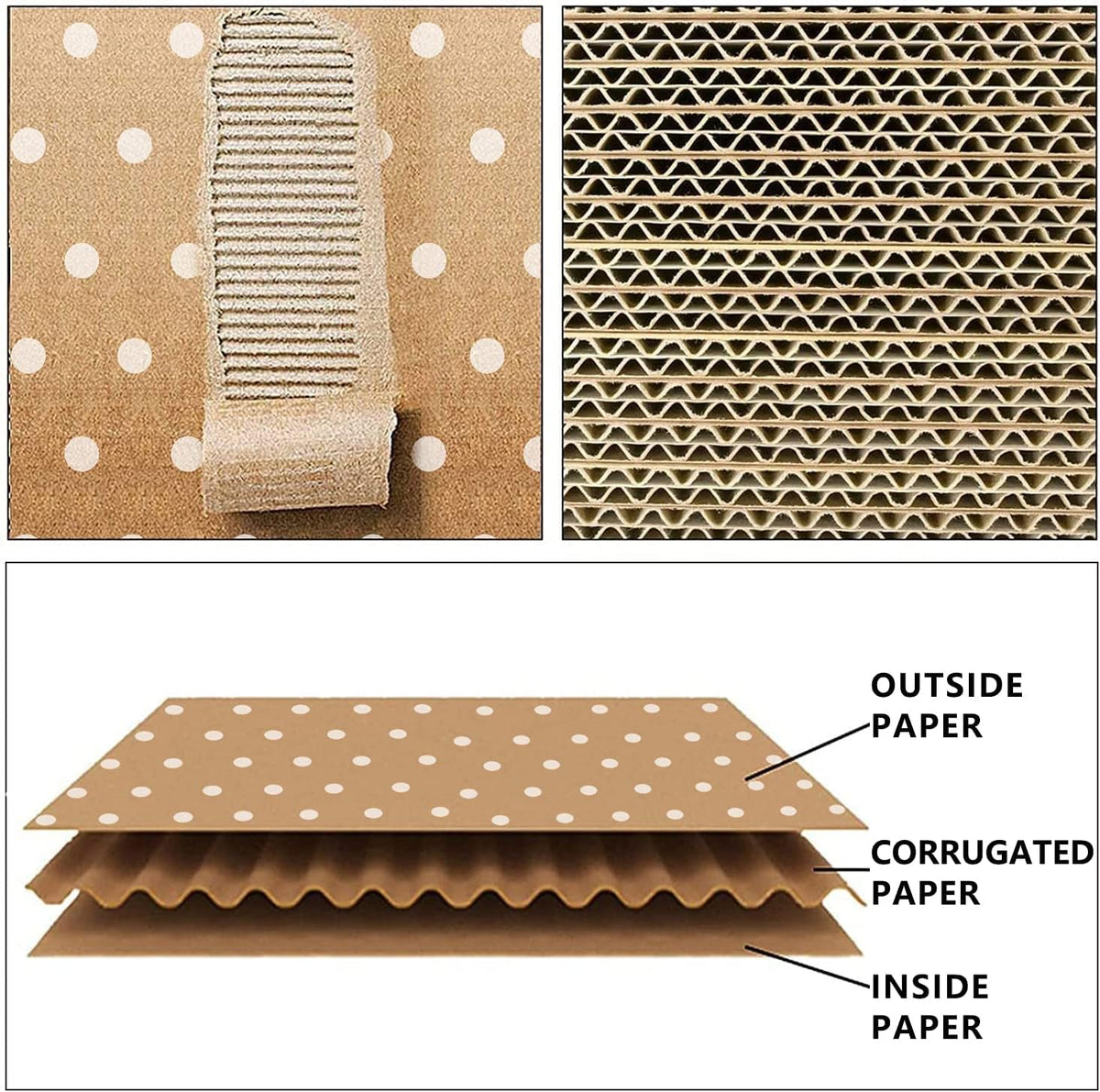 11x8x2 Jewelry Mailer Boxes – Brown Polka Dot Shipping Boxes 25 Pack