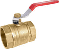 2" Brass Ball Valve - Standard Port 400WOG, w/Red Handle #CBVBR200UPD