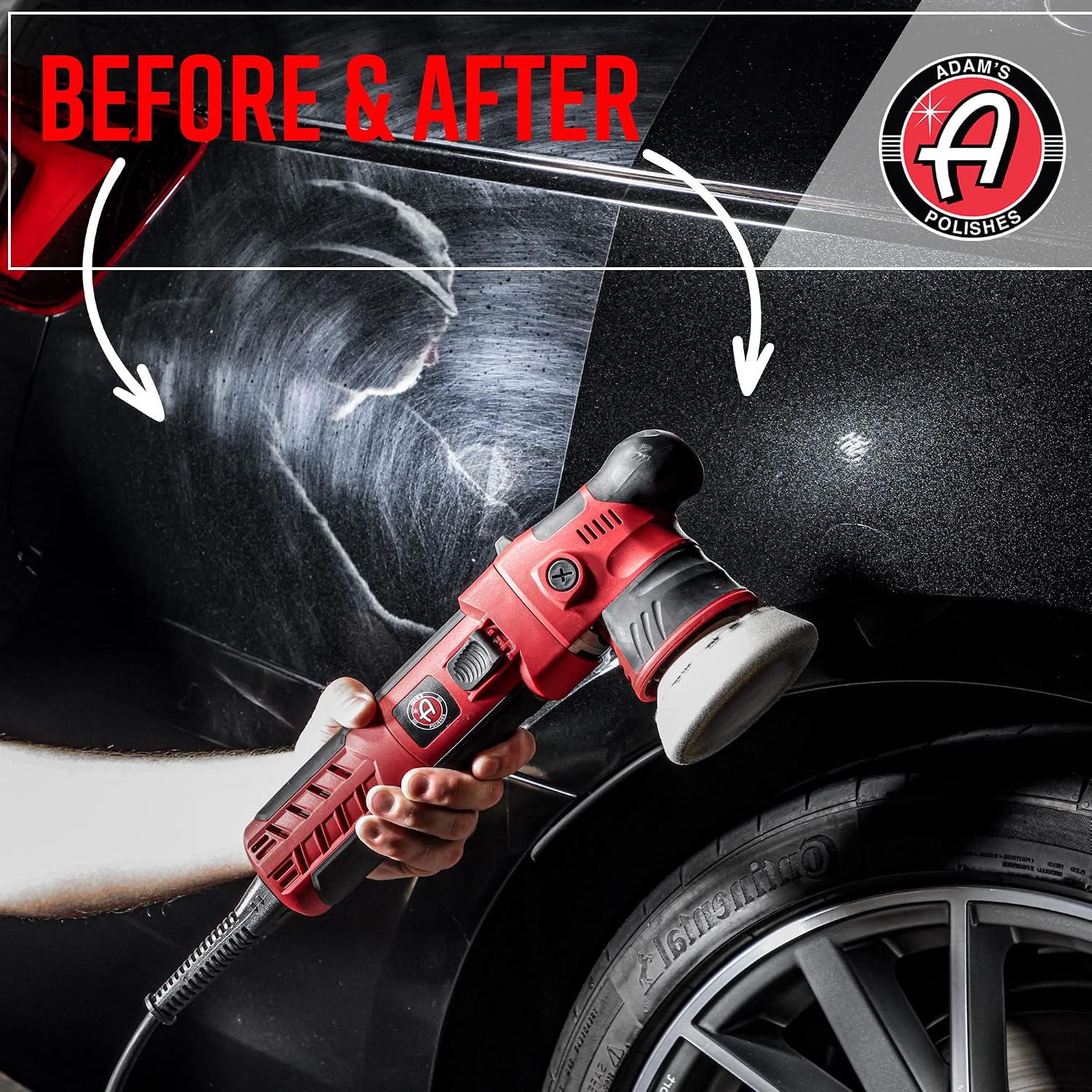 SK Pro 12mm Car Polisher - Professional Dual Action Polisher For Car Detailing - Paint Correction, Waxer Buffer DA