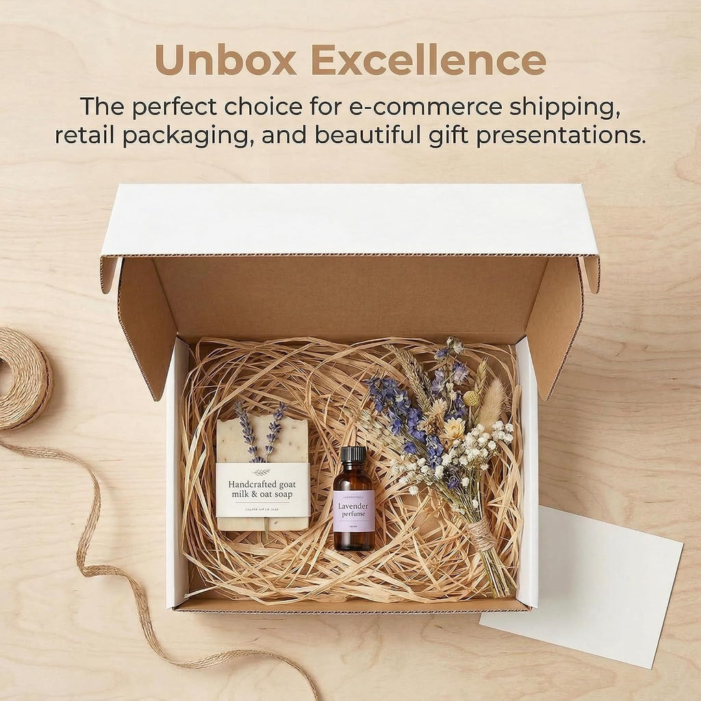 Shipping Boxes, White Corrugated Cardboard Boxes Literature Mailer Boxes Gift Boxes Small Boxes for Shipping Wrapping