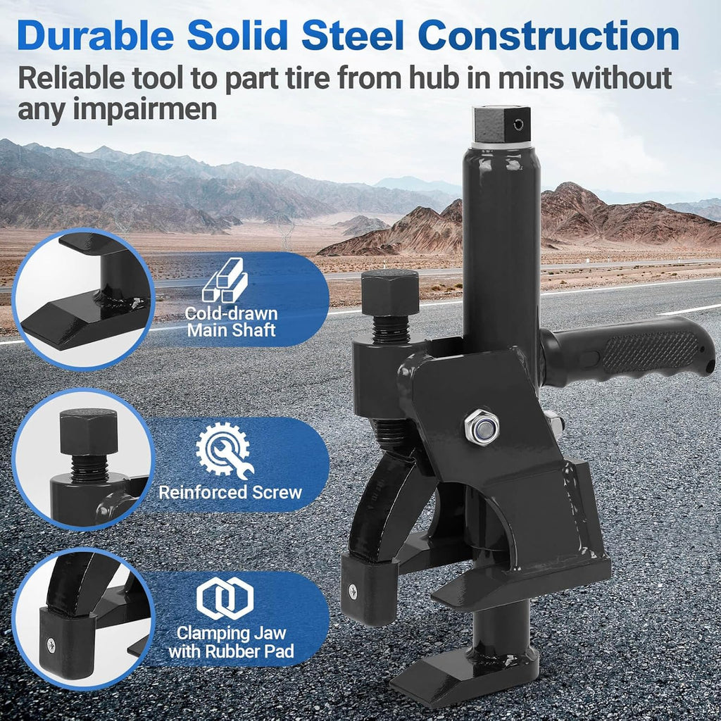 Manual Tire Bead Breaker with Handle and Rubber Pad, Fit for 38 and 42 Inches Tires Changer, Easy-Operated Manual