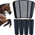 Fly Boots for Horses Set of 4 – Innovative Curved-Edge Design, Anti-Sag Stays, Breathable Mesh Leg Protection