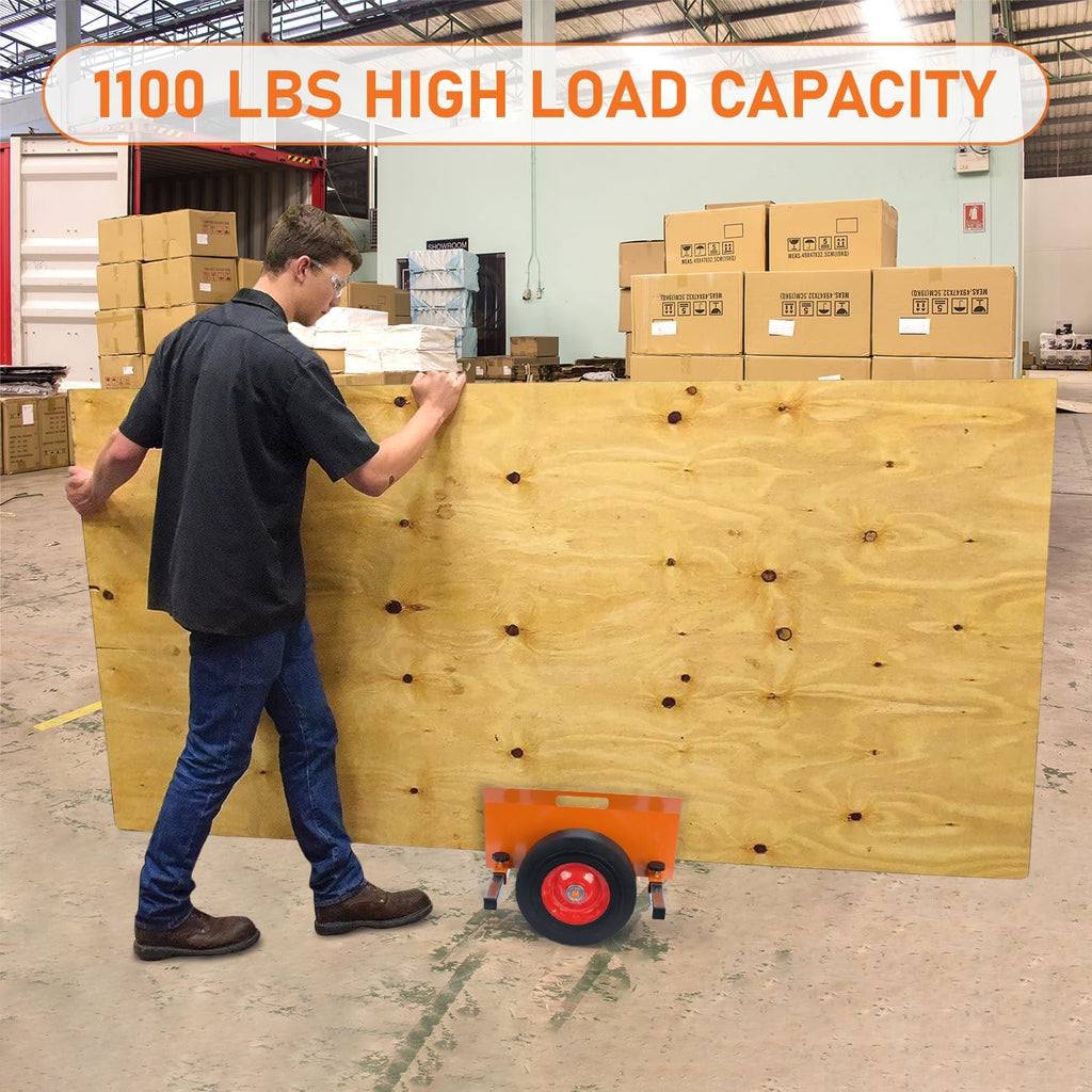 Panel Dolly Heavy Duty 1100LBS Door Dolly Cart with 10" Solid Wheels