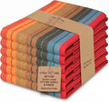 Kitchen Towels 100% Cotton Dish Towels for Kitchen (Set of 6) 20"x30" Highly Absorbent Kitchen Linen Set with Hanging