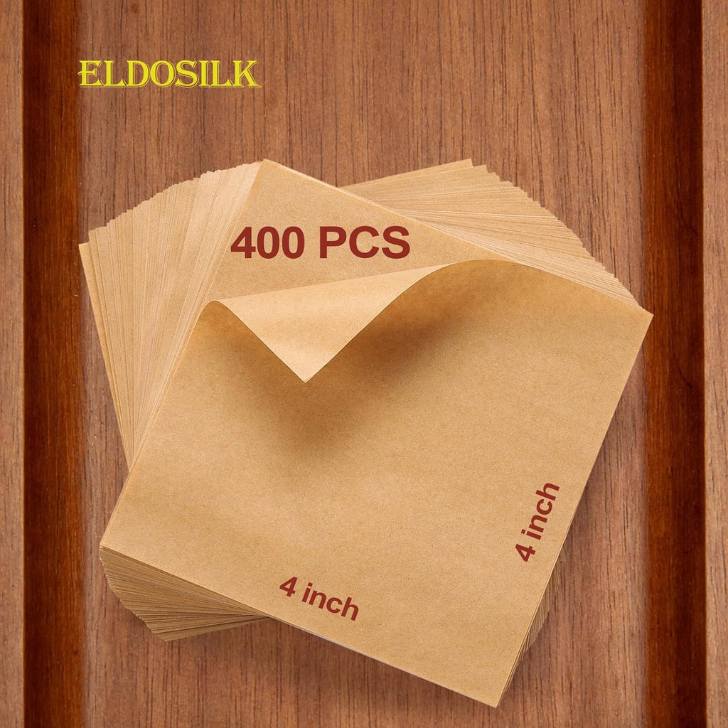 4x4 Inch Baking Parchment Paper, 400 Sheets/Pack | Non-Stick Food-Grade Unbleached Parchment Paper