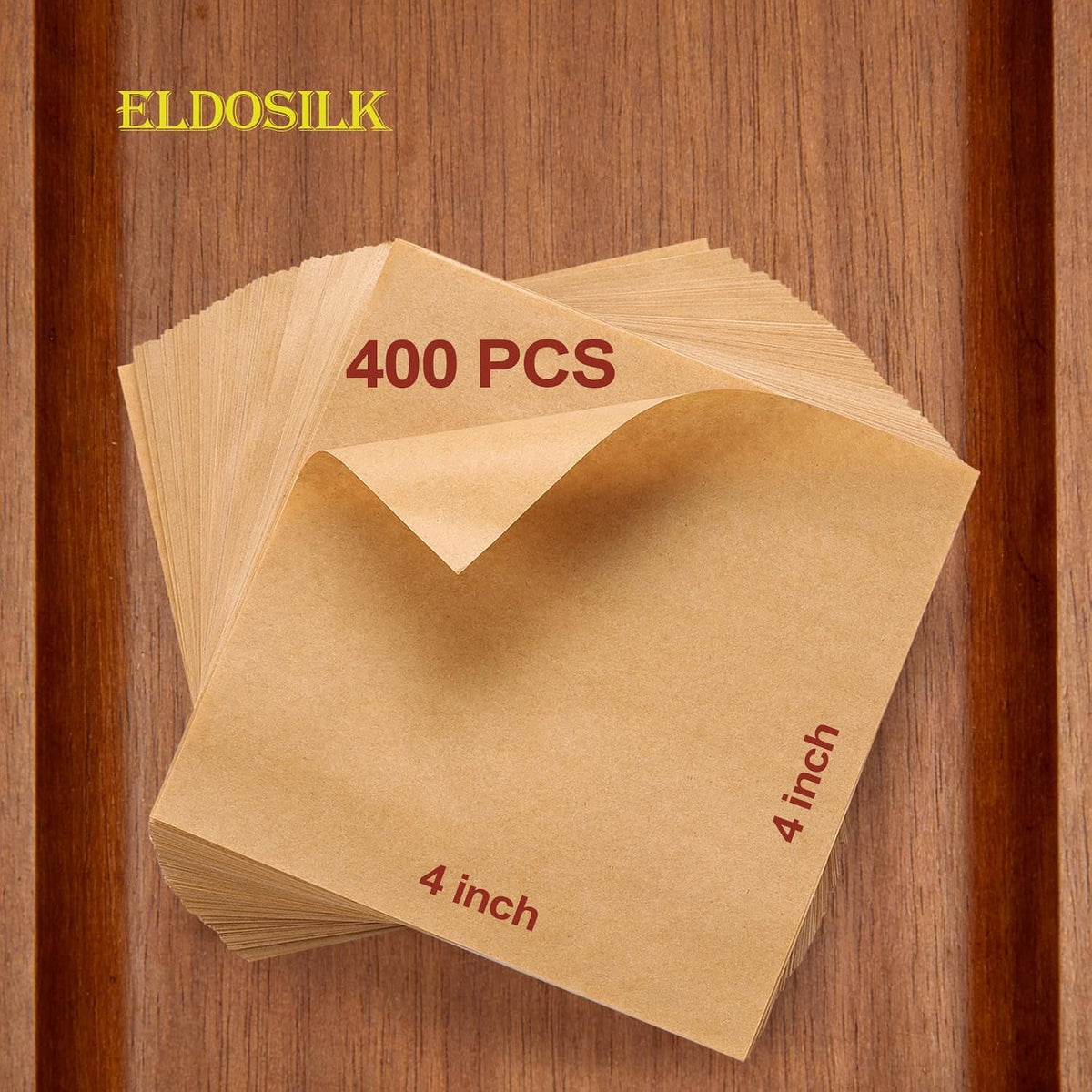 4x4 Inch Baking Parchment Paper, 400 Sheets/Pack | Non-Stick Food-Grade Unbleached Parchment Paper